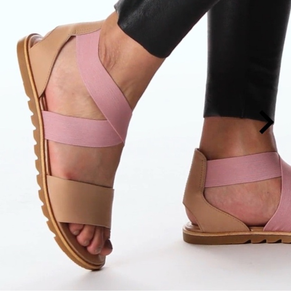 Sorel Pink and Tan Women's Sandals